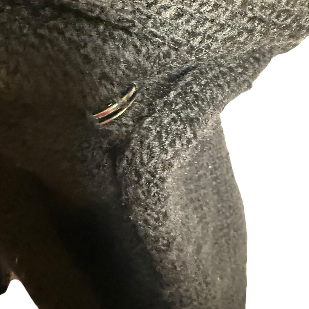 Elk Black Chale Wool Oversized Wrap Poncho Sweater - Picture 12 of 13